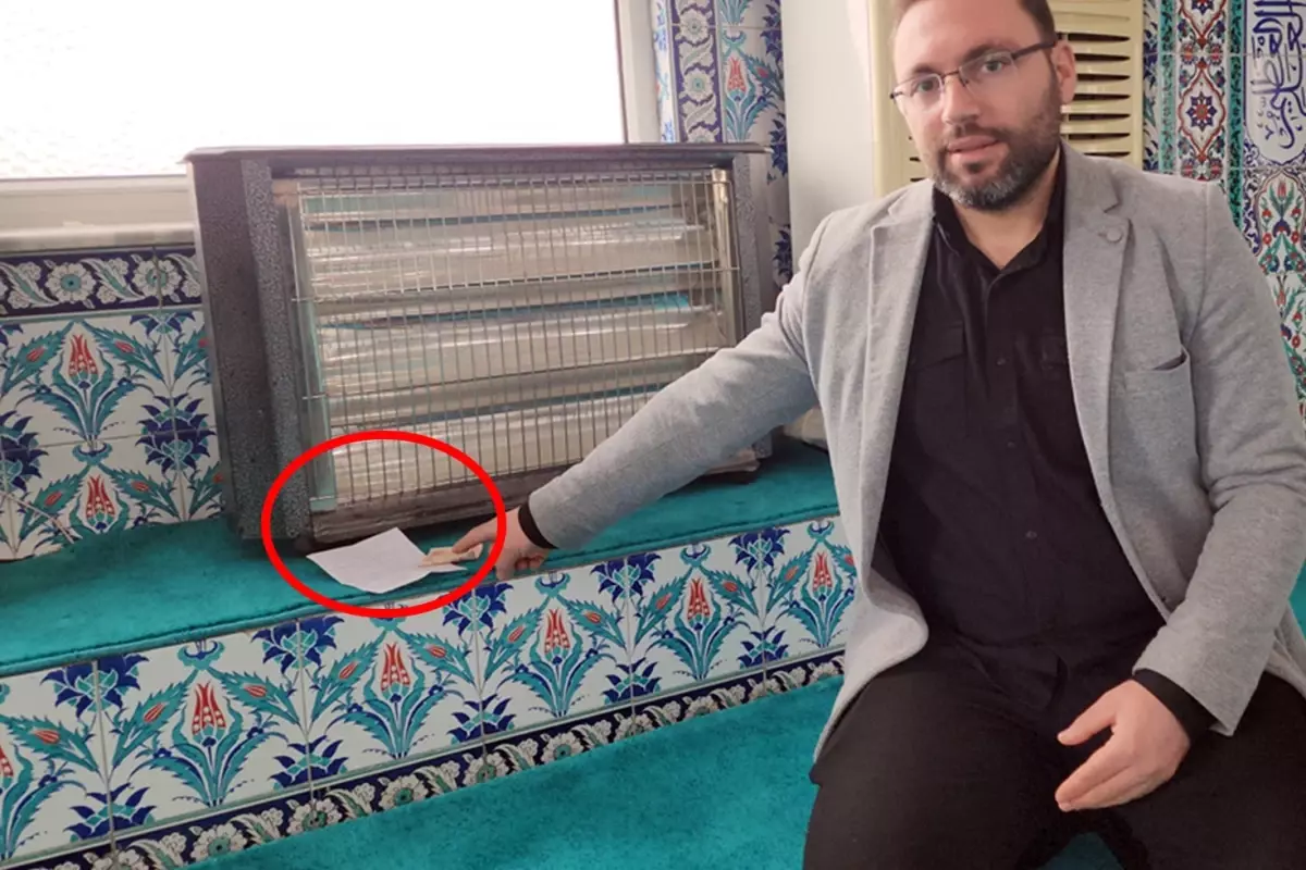 Amasya\'da yolcular köy camisinde kullandıkları ısıtıcının elektrik parasını notla bıraktı
