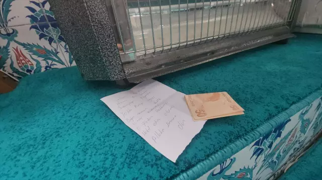 Amasya'da yolcular köy camisinde kullandıkları ısıtıcının elektrik parasını notla bıraktı