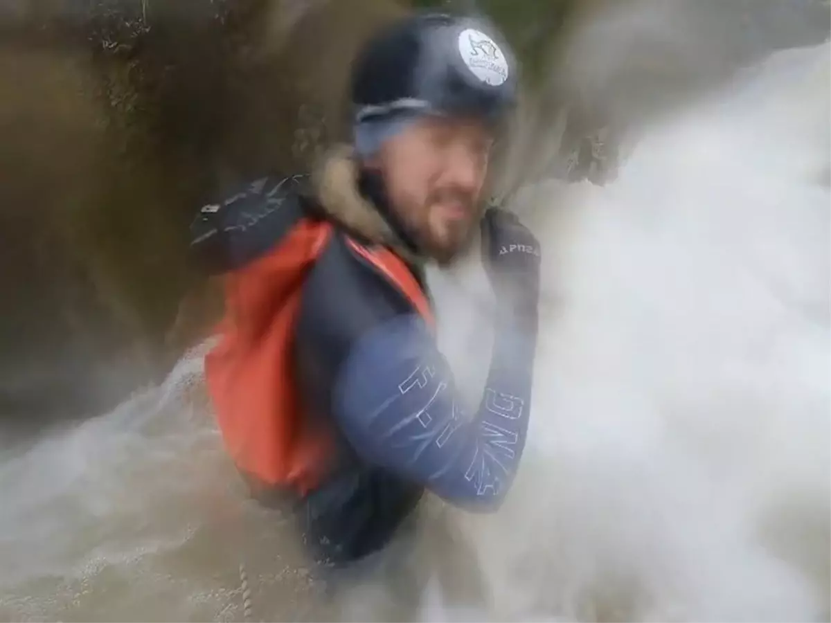 Dağcılar Sölöz Kanyonu\'nda Zorlu Anlar Yaşadı