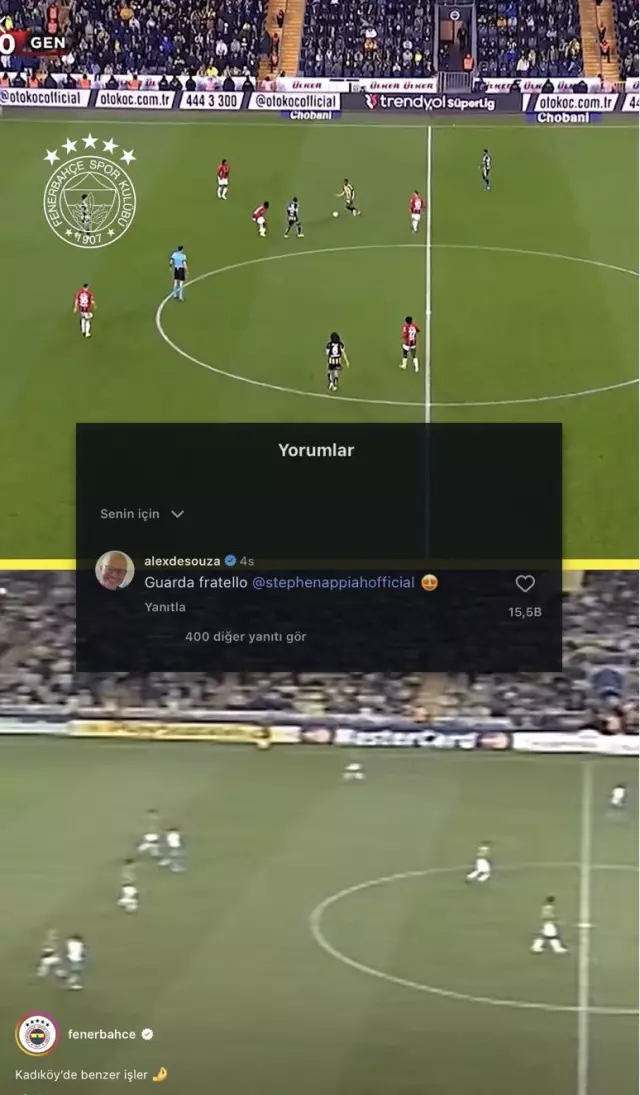 Alex, Fenerbahçe'nin paylaşımına yorum yaptı! Taraftarlar beğeni yağdırdı