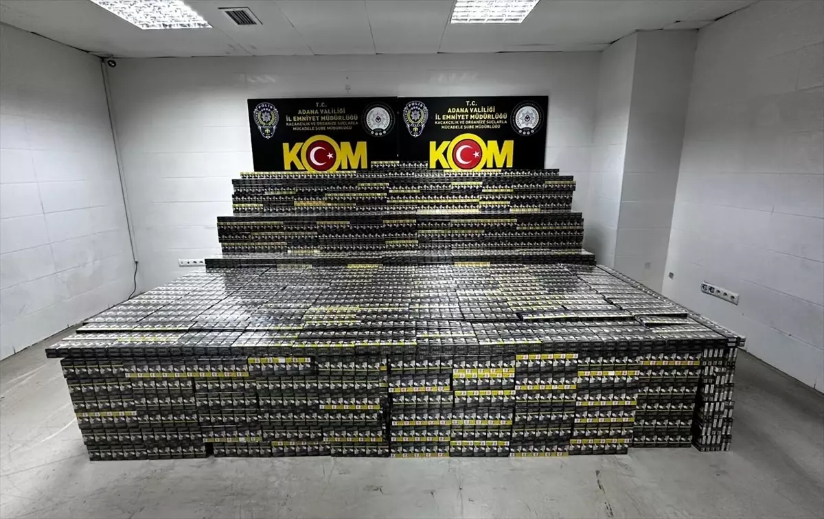 Adana\'da 50 Bin Paket Kaçak Sigara Yakalandı