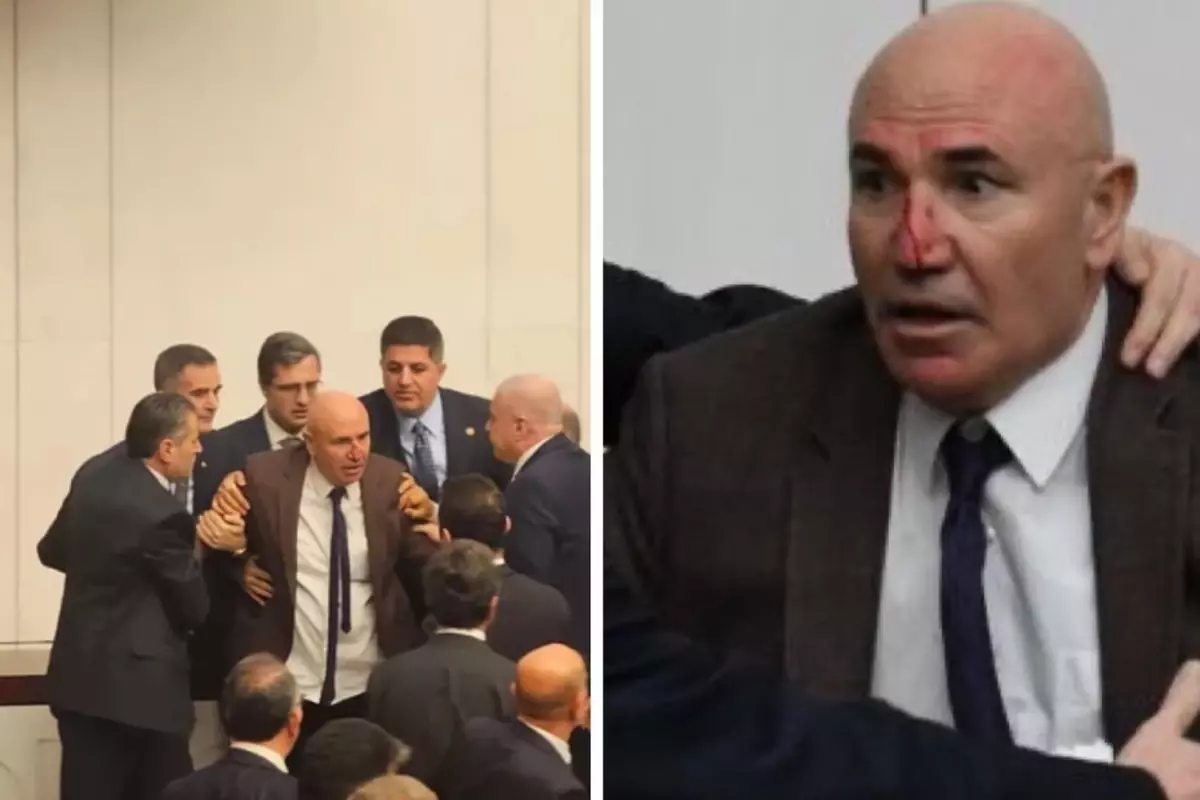 Meclis\'teki kavgada Mahmut Tanal\'ın burnu kanadı