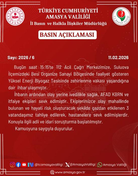 Amasya'daki biyogaz tesisinde büyük facia! 3 işçi hayatını kaybetti