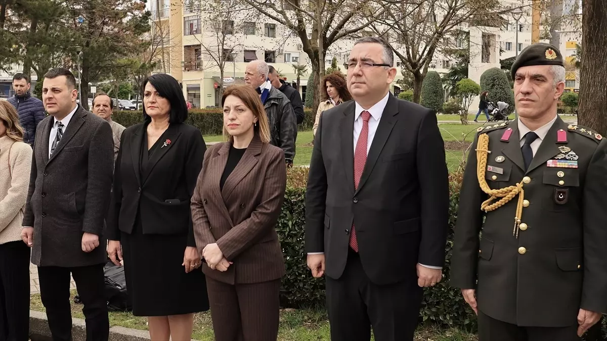 Arnavutluk\'ta 18 Mart Şehitleri Anma Günü için tören düzenlendi