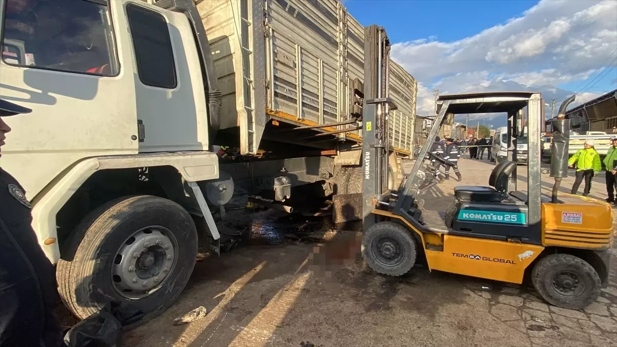 Aydın\'da kamyon damperinin altında kalan tamirci ve şoför öldü