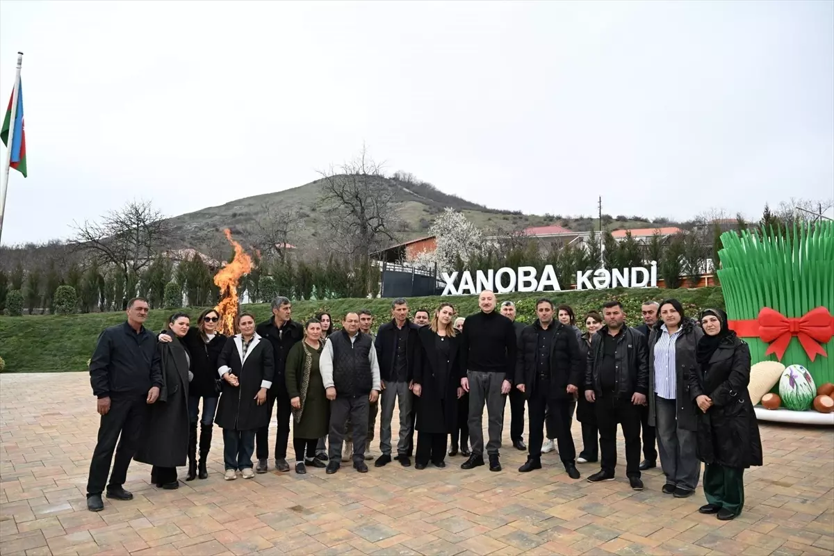 Azerbaycan Cumhurbaşkanı Aliyev, Hocavent\'te Nevruz ateşini yaktı