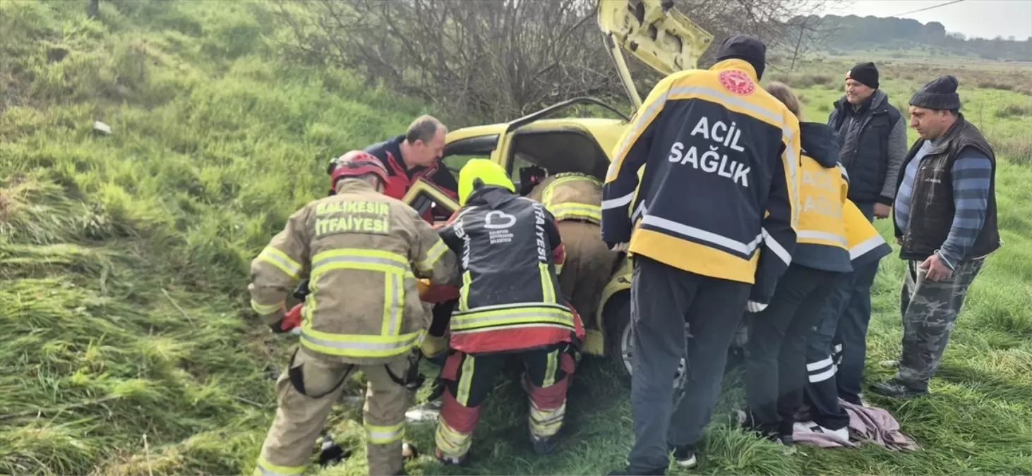 Susurluk\'ta trafik kazası: 1 yaralı