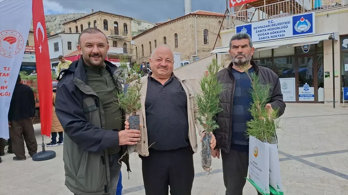 Beypazarı\'nda Fidan Dağıtımı