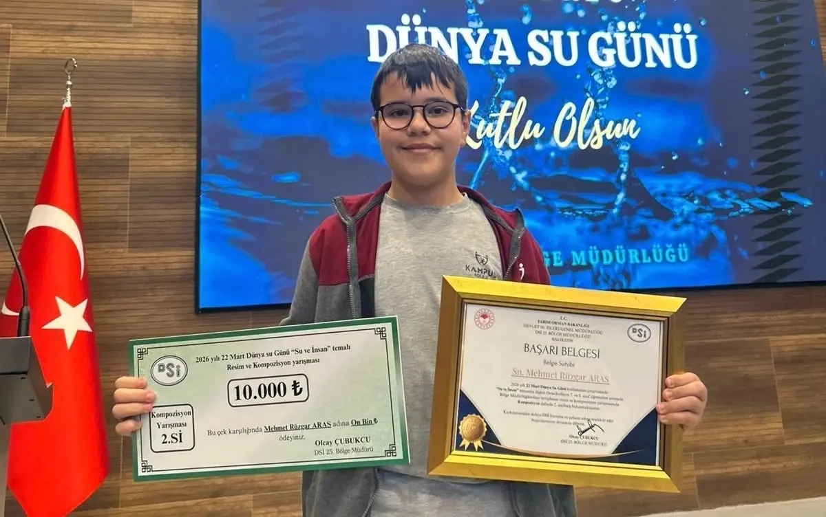 Biga\'lı Öğrenciler Su Temalı Yarışmada Dereceye Girdi