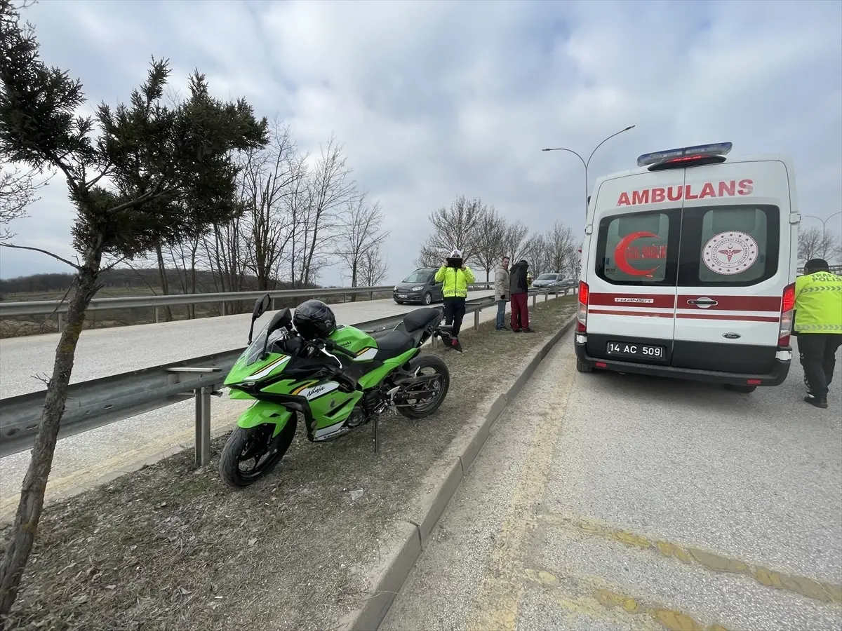 Bolu\'da Motosiklet Kazası: Sürücü Yaralı