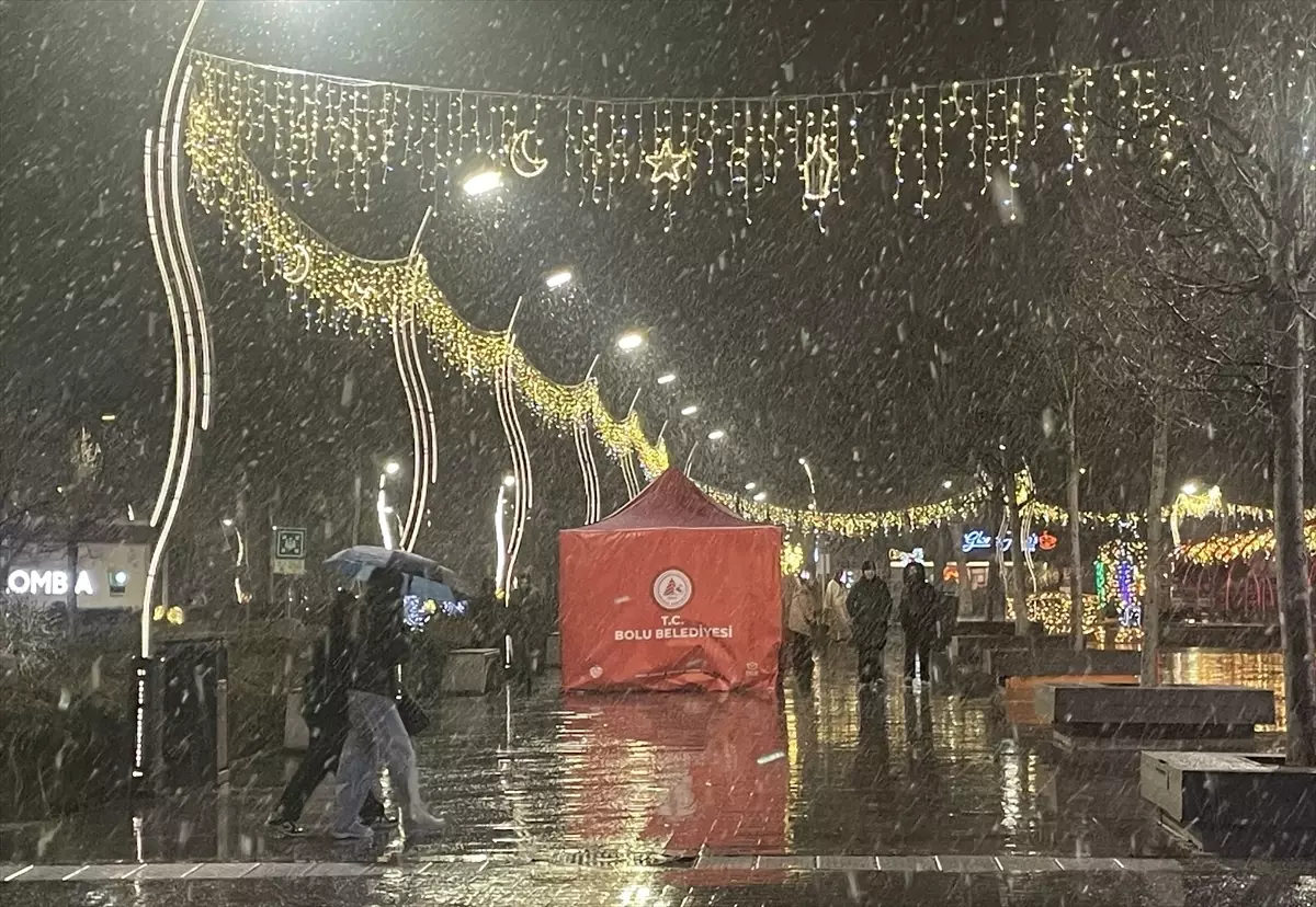Bolu\'da Kar Yağışı Etkili