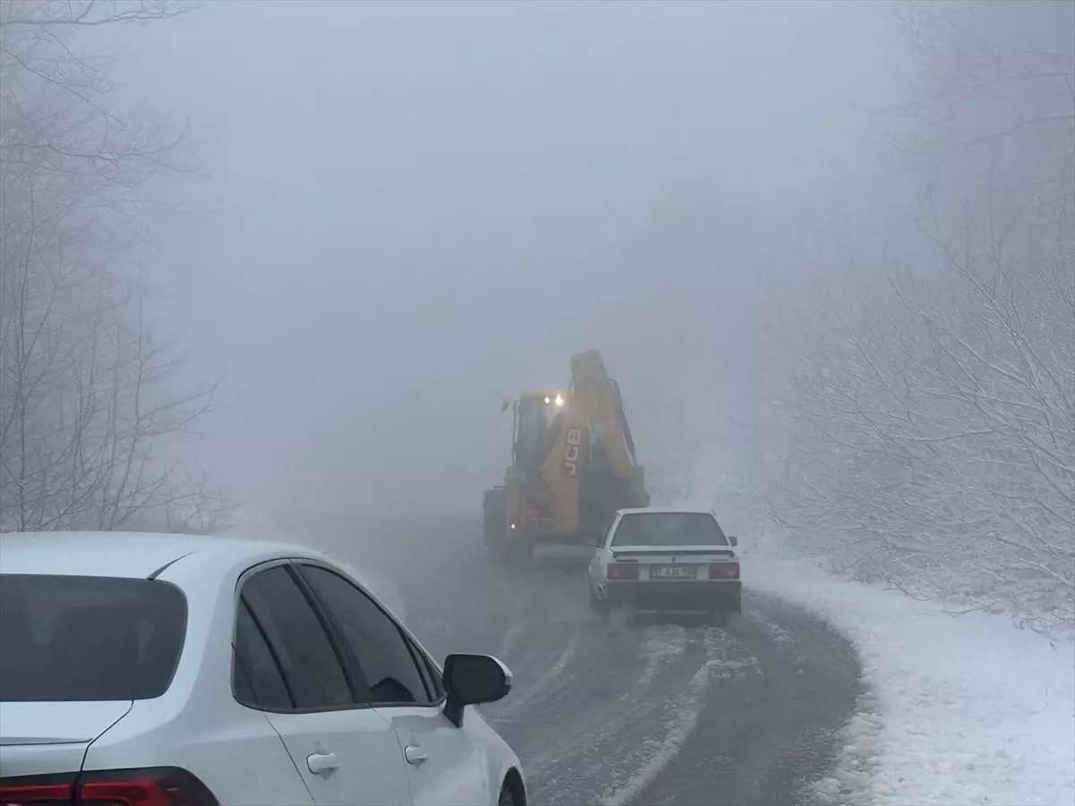 Lapseki\'de Kar Yağışı Etkili Oldu