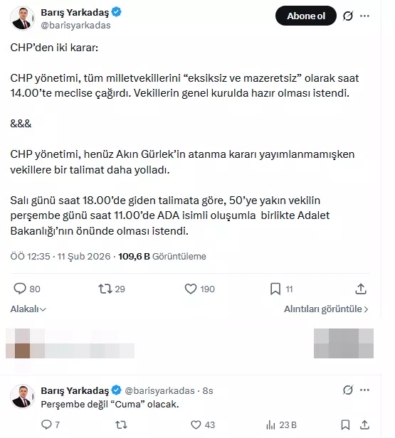 CHP'de Akın Gürlek alarmı! Tüm vekiller 'acil' koduyla Meclis'e çağırıldı
