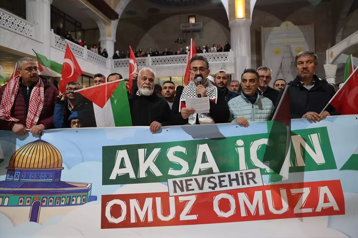 Nevşehir\'de Mescid-i Aksa\'ya Protesto