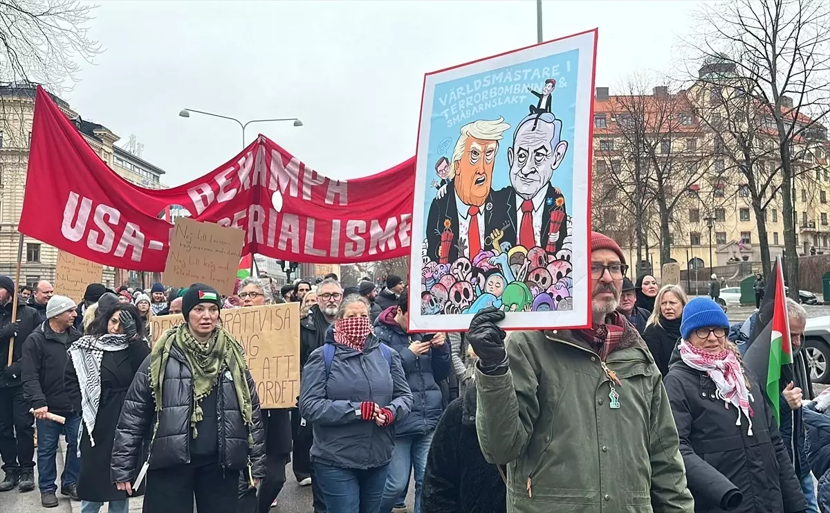 Stockholm\'de İsrail Protestosu