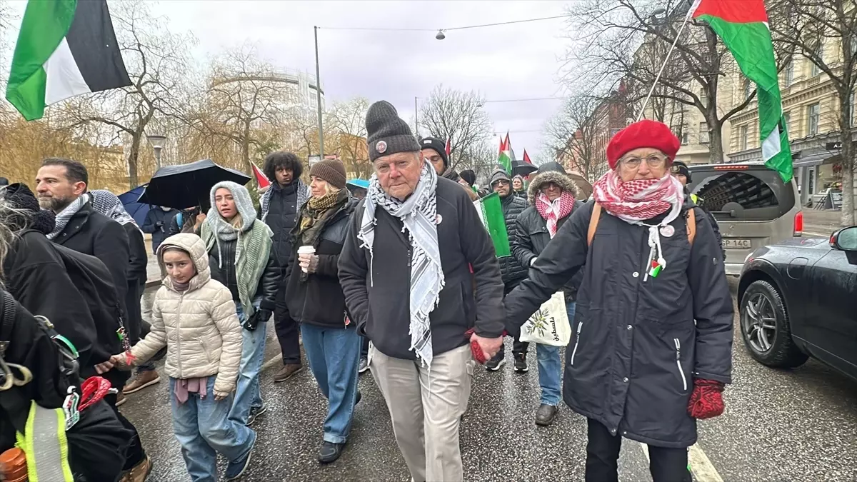 Stockholm\'de Filistin İçin Protesto
