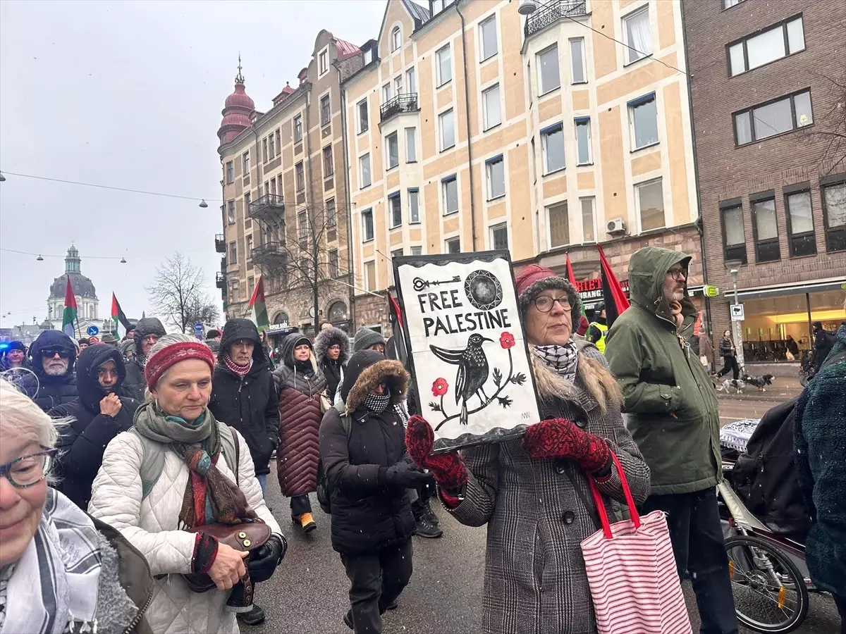 Stockholm\'de İsrail\'in İlham Planı Protesto Edildi