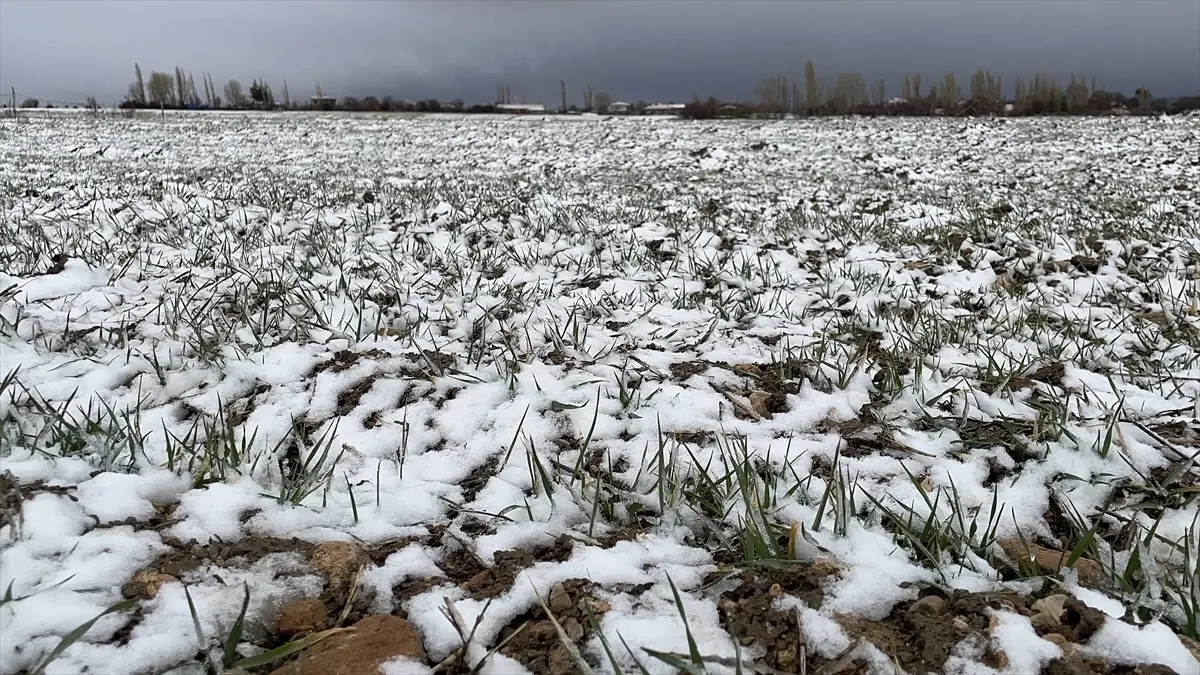 Kayseri Pınarbaşı\'nda Kar Yağışı