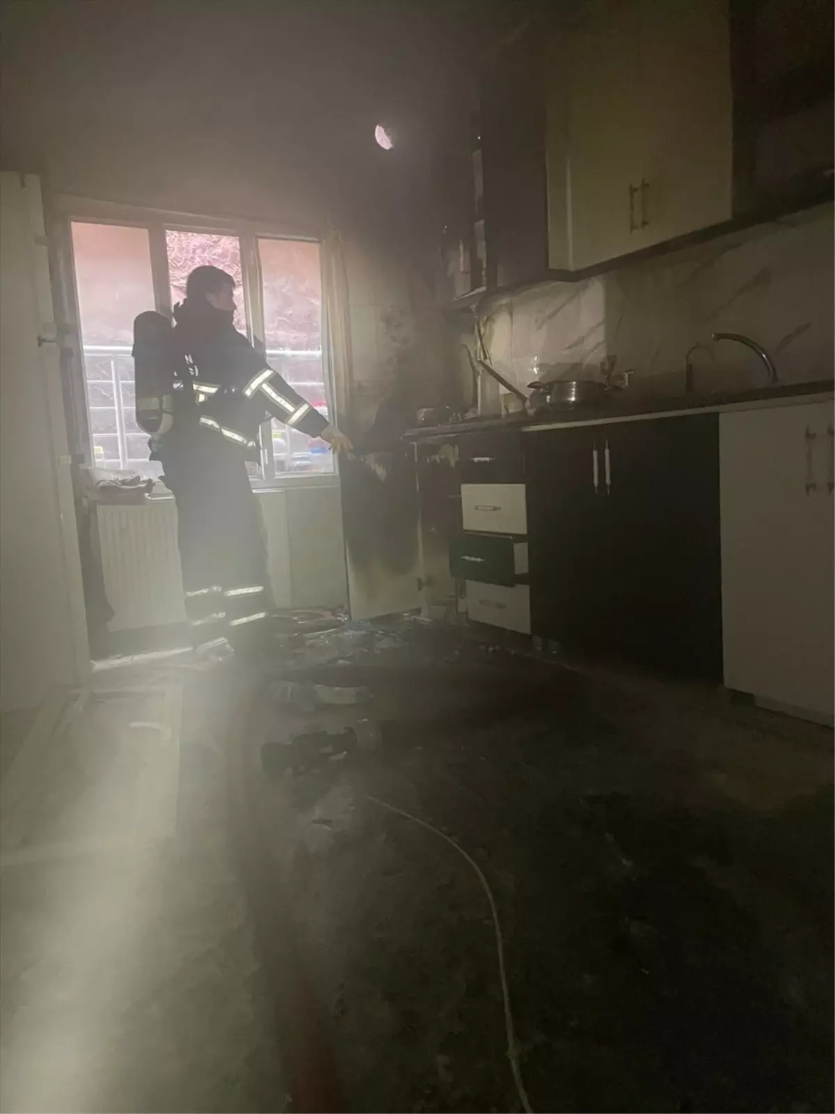 Kızıltepe\'de Apartman Yangını