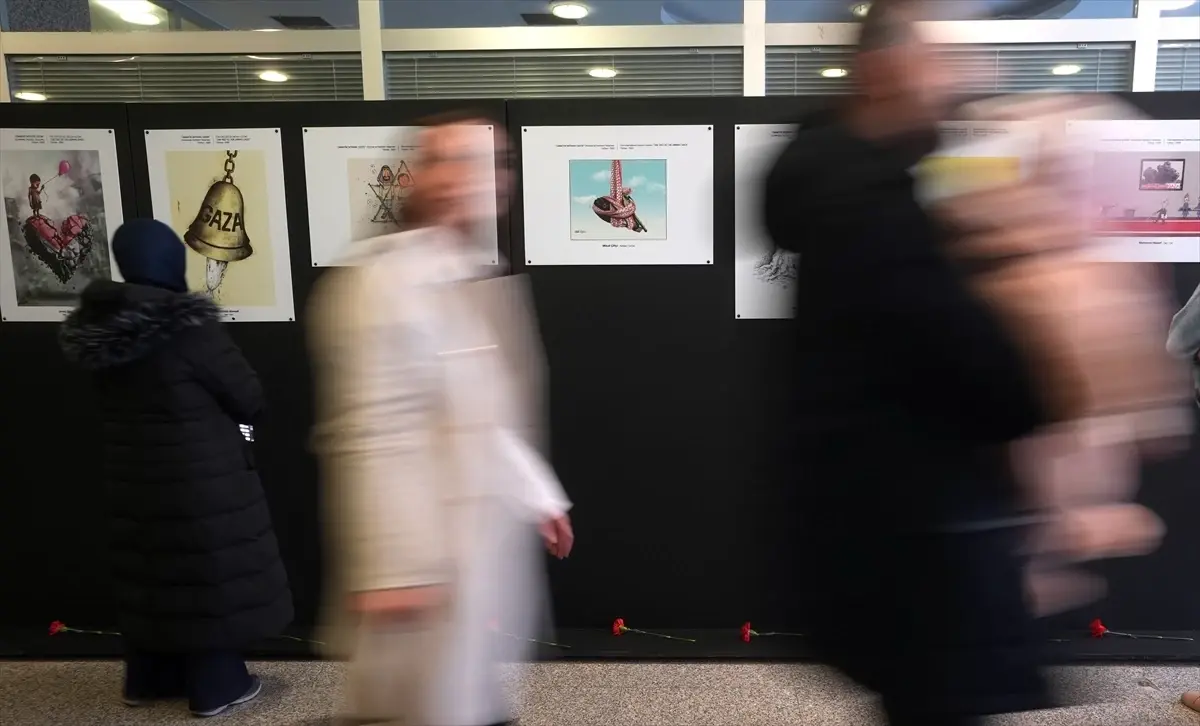 Gazze\'ye Destek: Uluslararası Karikatür Sergisi Açıldı