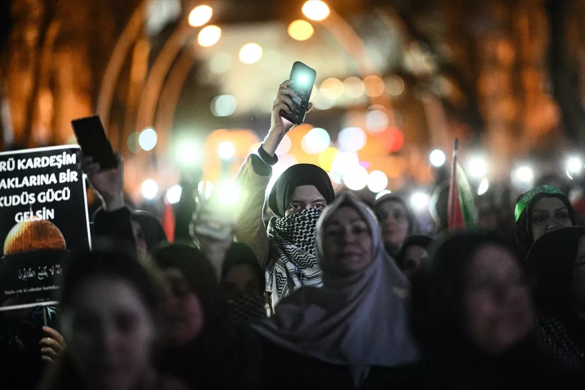 Mescid-i Aksa\'nın İsrail tarafından kapalı tutulması başkentte protesto edildi