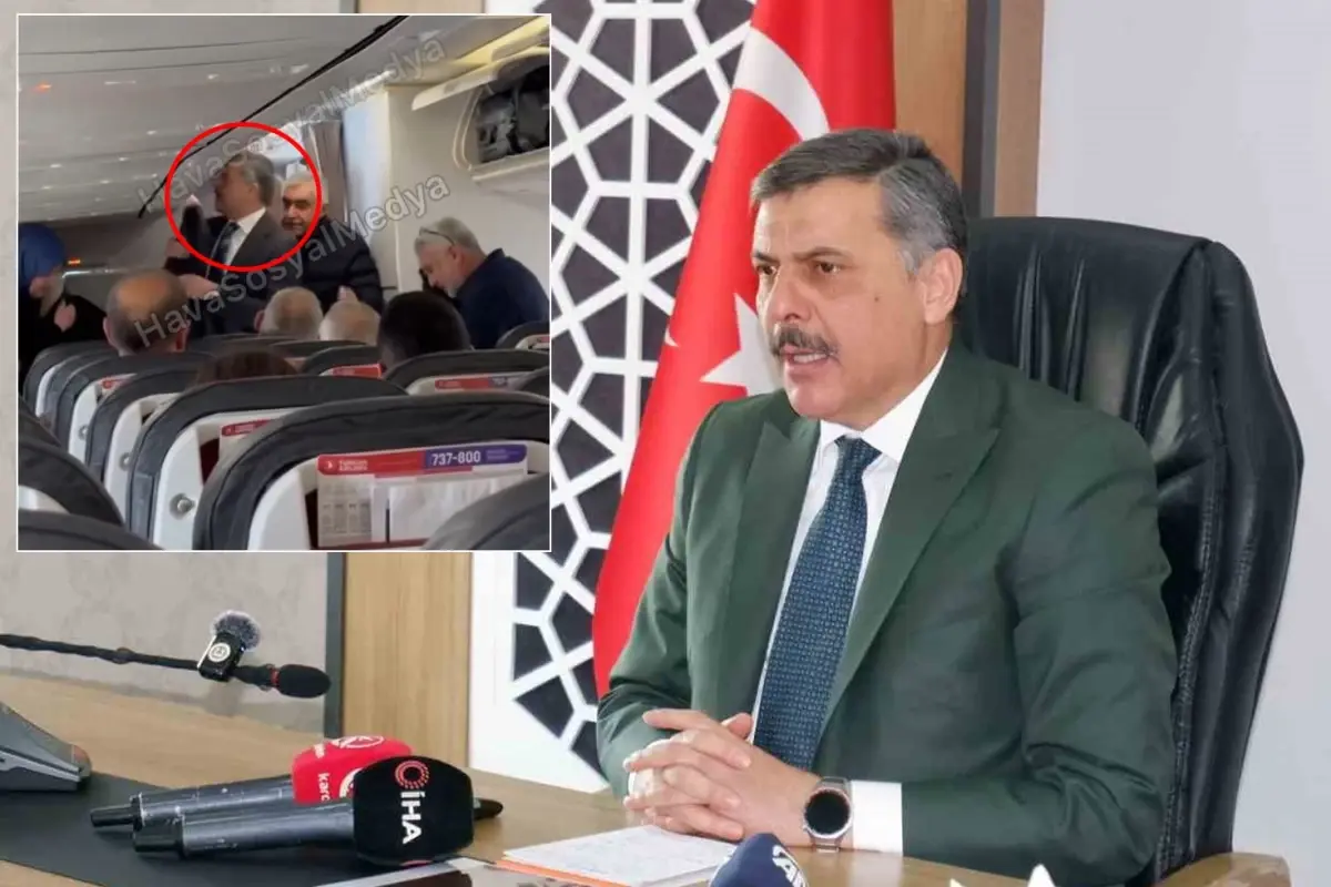 Mustafa Çiftçi, Erzurum\'dan Ankara\'ya tarifeli uçakla geldi