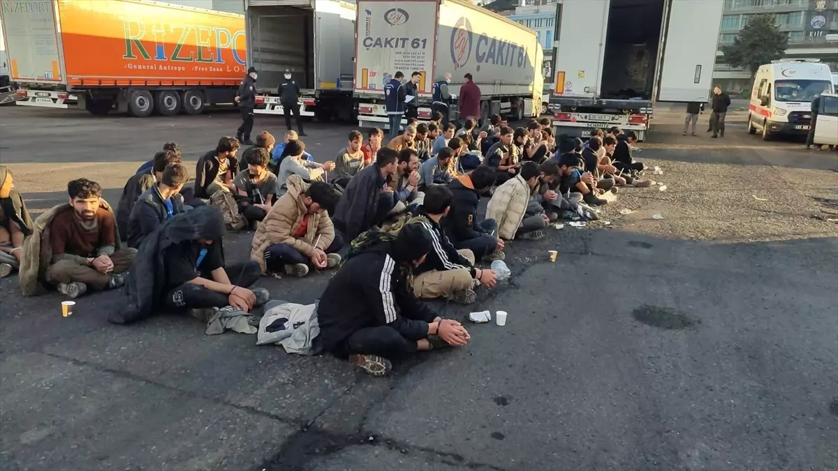 Rize\'de 57 Düzensiz Göçmen Yakalandı