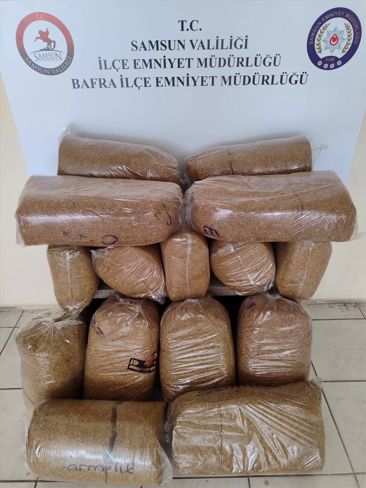 Bafra\'da 75 Kg Kaçak Tütün Ele Ge geçirildi