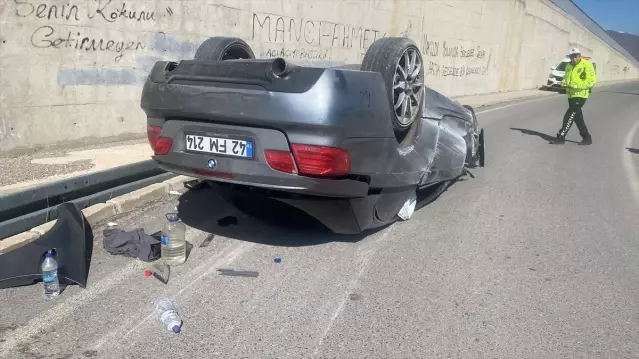 Seydişehir’de Takla Atan Otomobilin Kazası