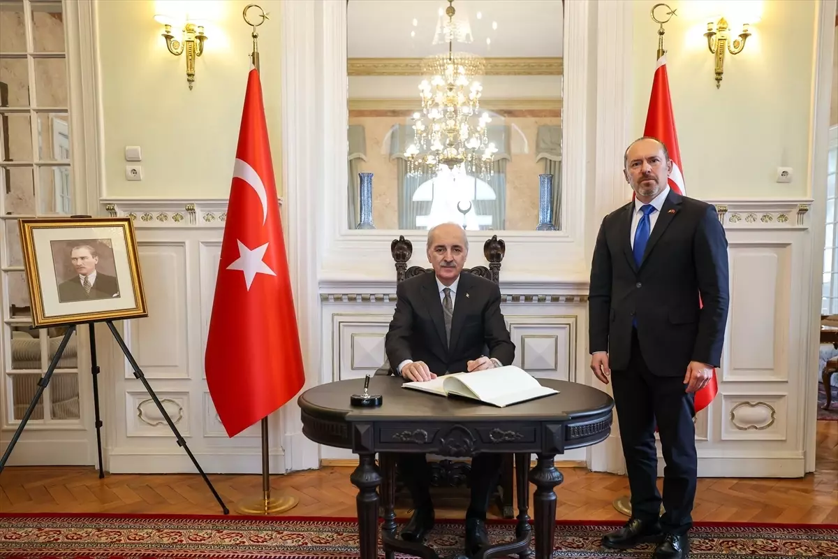 Kurtulmuş Bükreş Büyükelçiliğini Ziyaret Etti