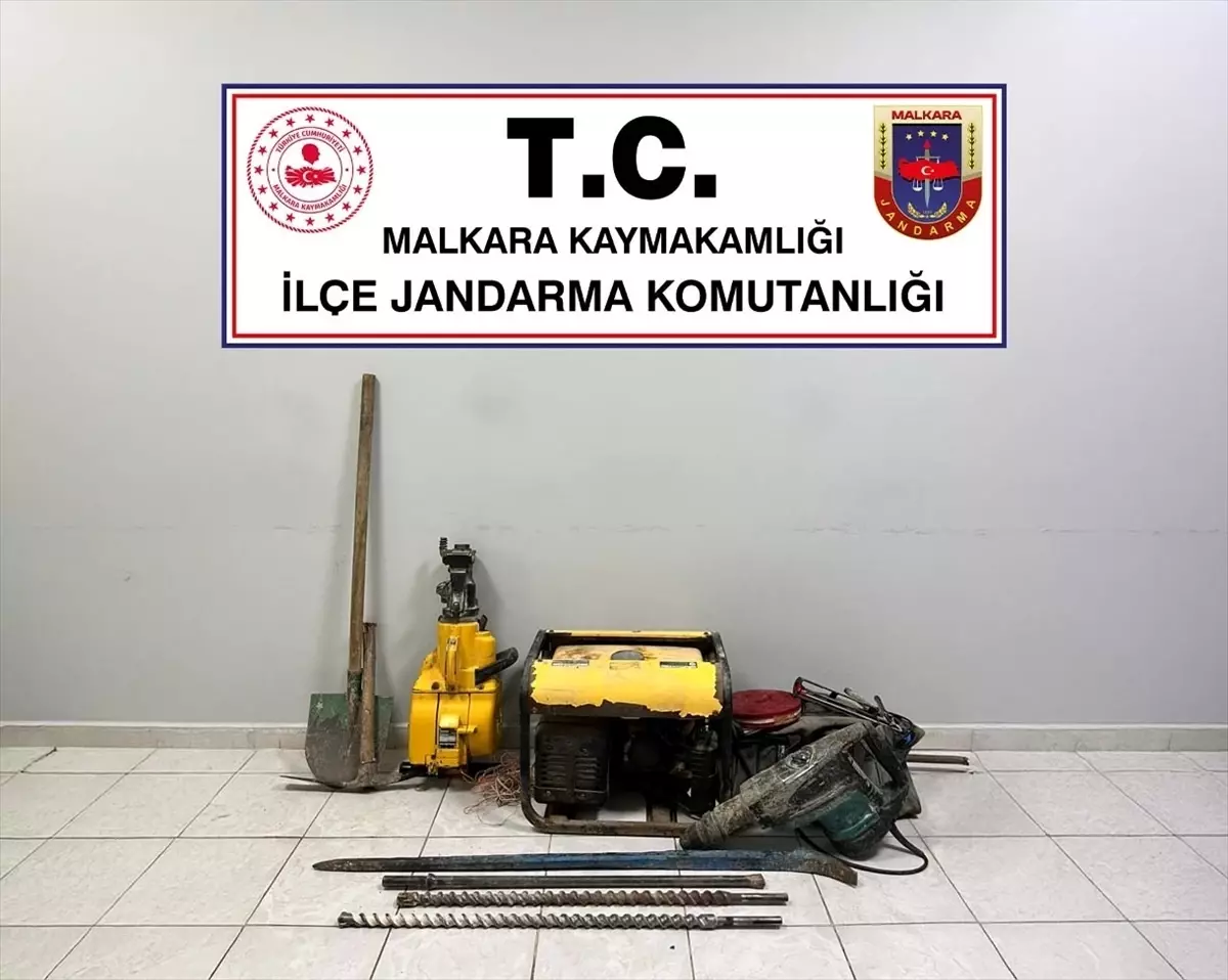 Malkara\'da İzinsiz Kazı Yapan 3 Şüpheli Yakalandı