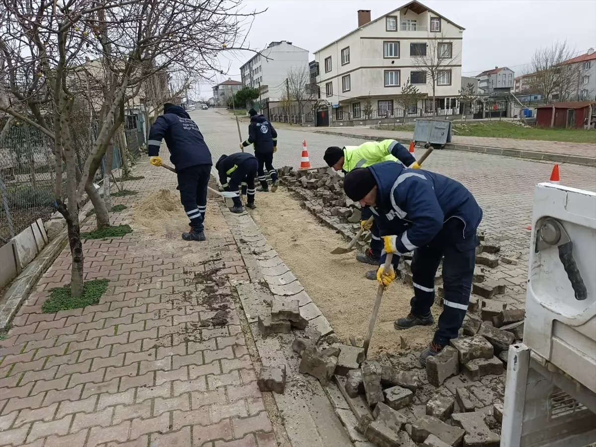 Ergene\'de Kaldırım ve Kilit Taşı Çalışmaları