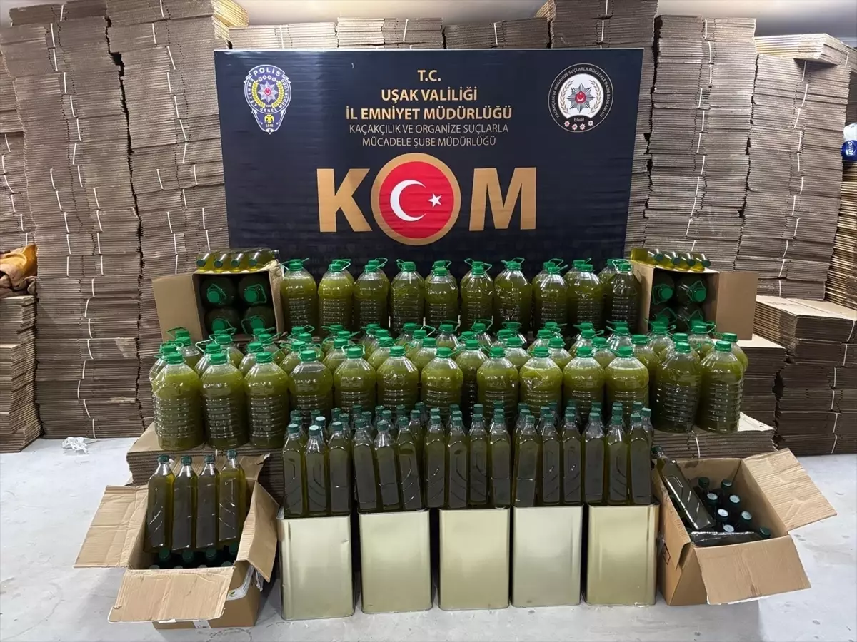 Uşak\'ta Taklit Zeytinyağı Operasyonu