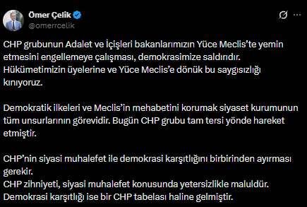Yılmaz'dan CHP'ye Provokasyon Eleştirisi