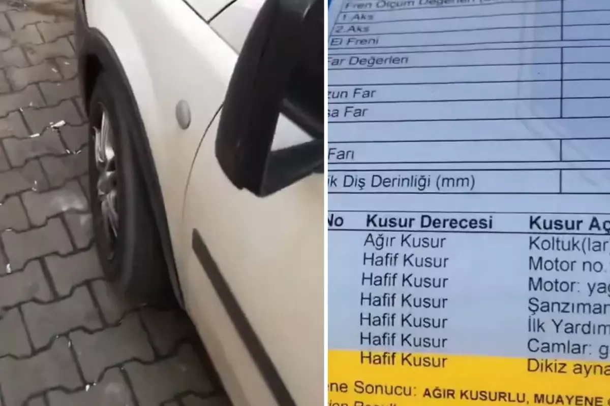 Aracı muayeneden kalan vatandaş, sunulan gerekçeye isyan etti