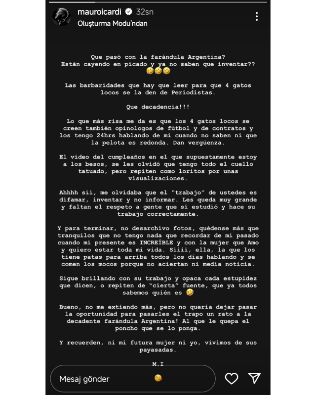 Icardi sevgilisini mi aldattı? Milyonlar izlenen öpüşme videosuna zehir zemberek yanıt