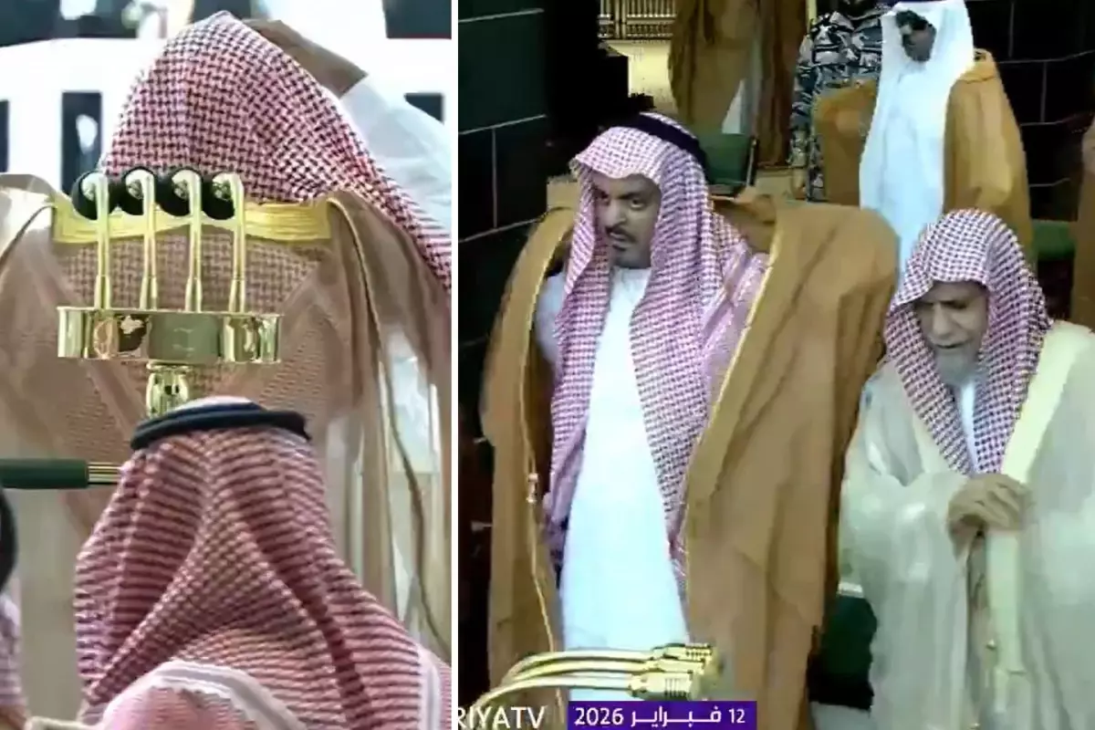 Mekke\'de yağmur duasına damga vuran görüntü: Cüppeler ters giyildi