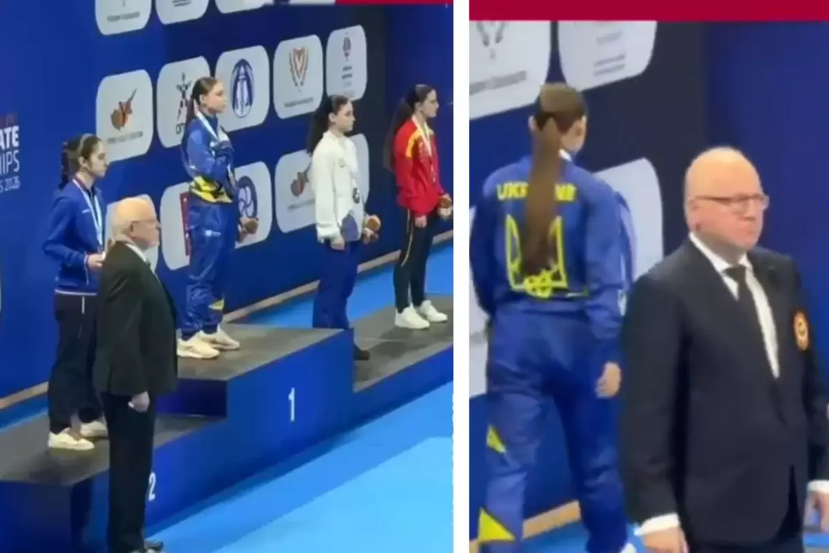 Ukraynalı Avrupa Şampiyonu, Rus sporcuyla fotoğraf çekmeyi reddetti