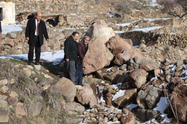 Erciyes'in eteklerinde heyelan riski nedeniyle taşınan mahalledeki bin yıllık 'Roma havuzu' tahrip edildi