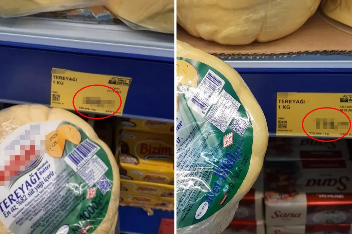 Tereyağı fiyatının 3 ay içerisindeki değişimi \'\'Yok artık\'\' dedirtti