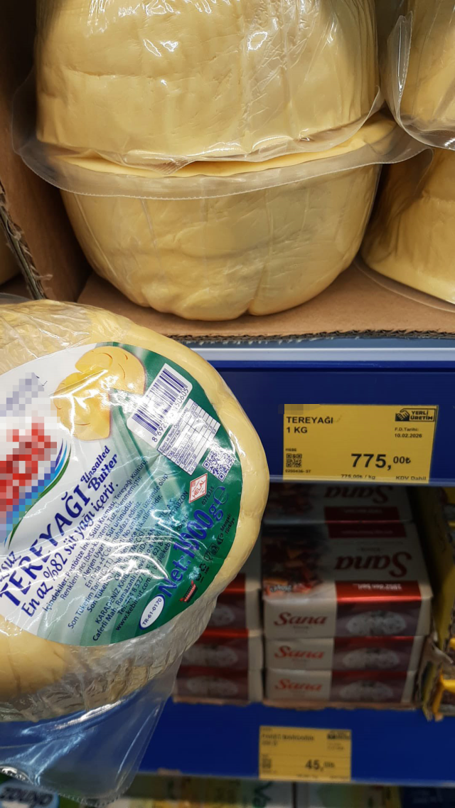 Tereyağı fiyatının 3 ay içerisindeki değişimi 'Yok artık' dedirtti