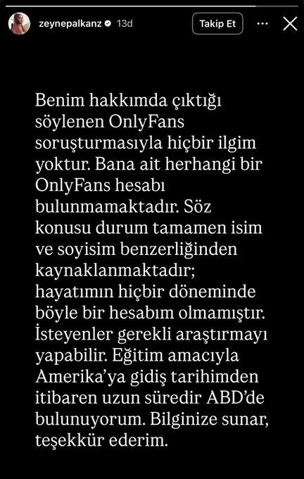 Zeynep Alkan'dan OnlyFans soruşturmasıyla ilgili açıklama