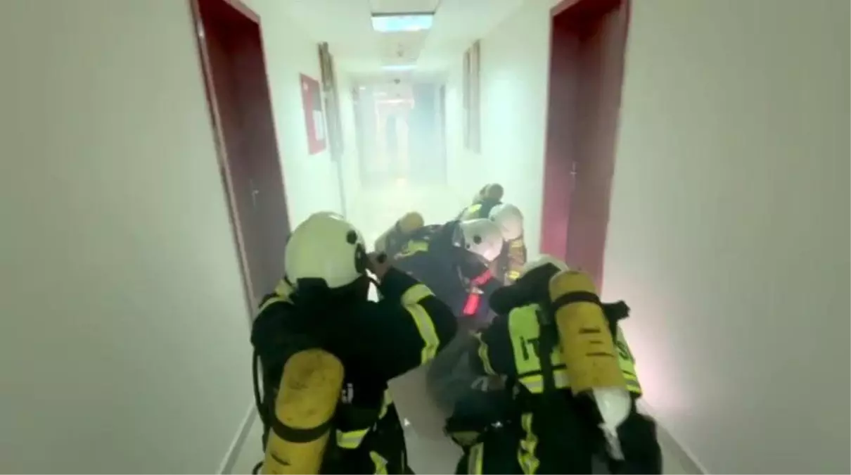 KYK yurtlarında yangın tatbikatı gerçeği aratmadı