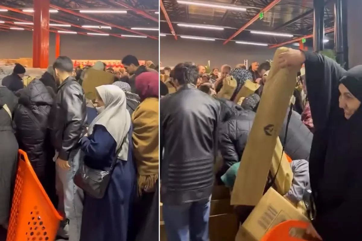 Yeni açılan mağazada ürünler öyle bir fiyata satışa çıktı ki millet birbirini ezdi