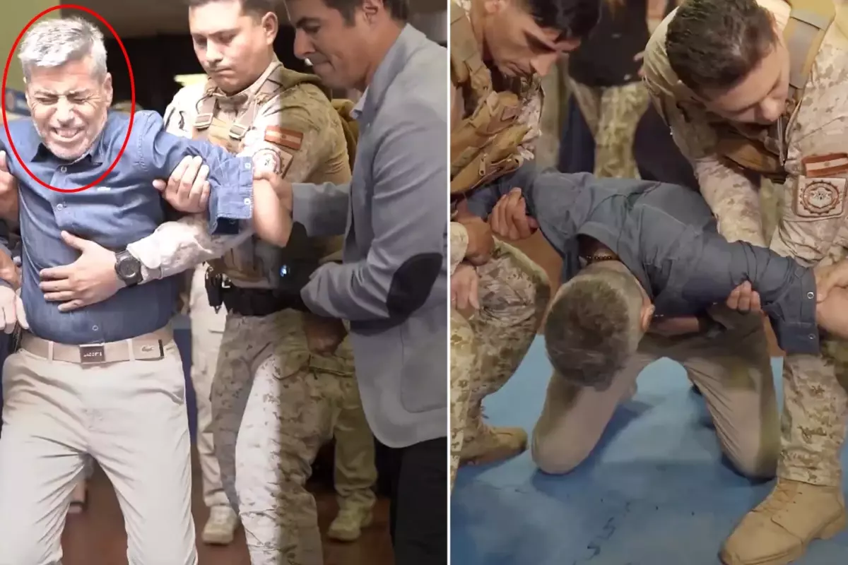 Bakana canlı yayında elektroşok! Acılar içinde yere devrildi