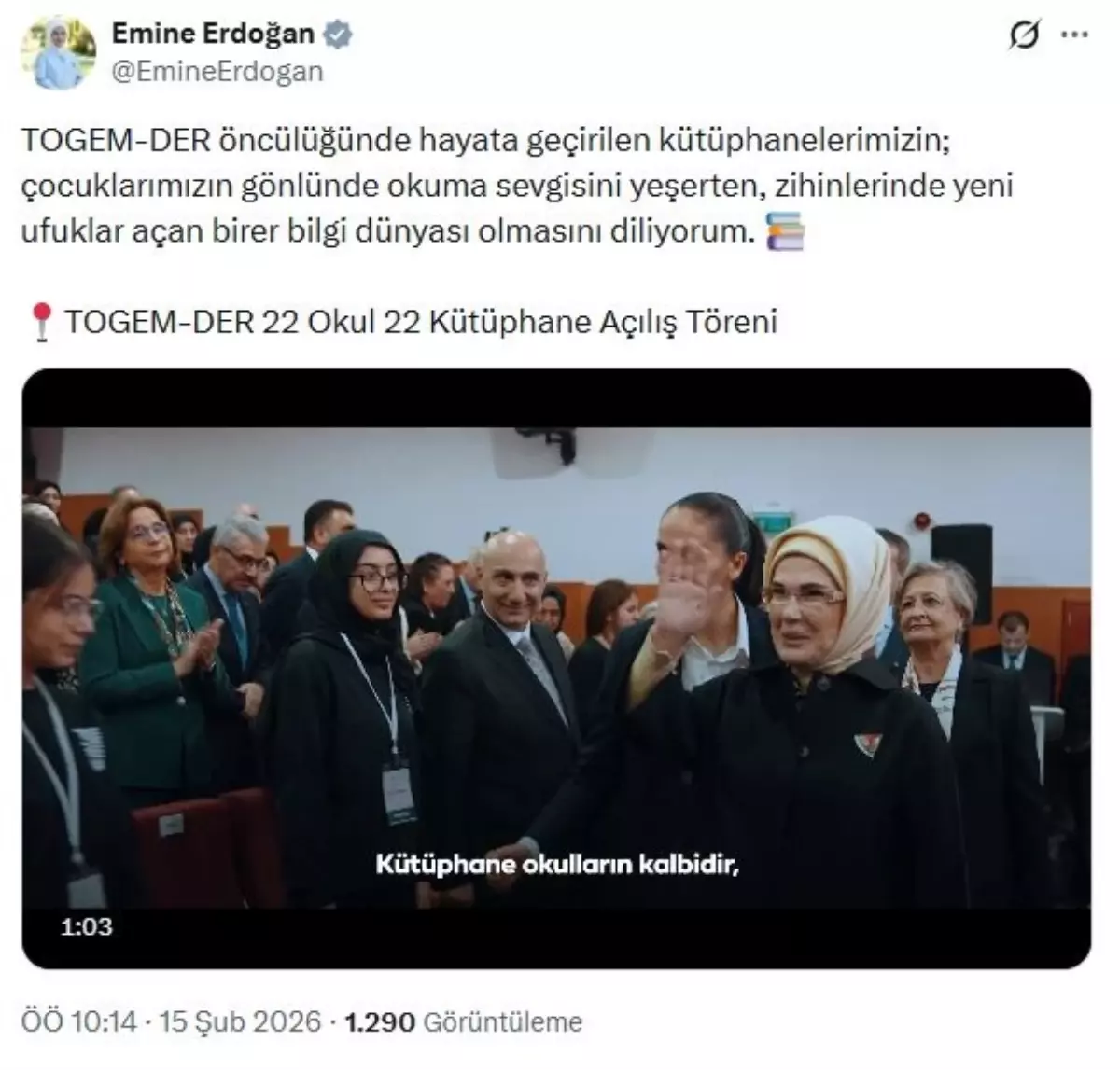 Emine Erdoğan\'dan 22 Kütüphane Projesine Destek