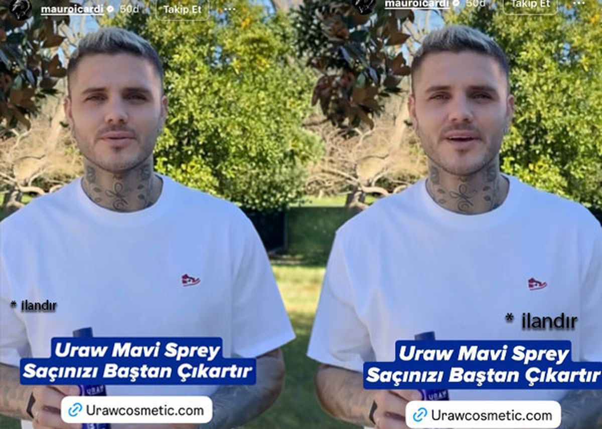 14 Milyon takipçili Icardi\'nin paylaşımı gündem oldu: Viral "Mavi Sprey"nin arkasında Türk markası var