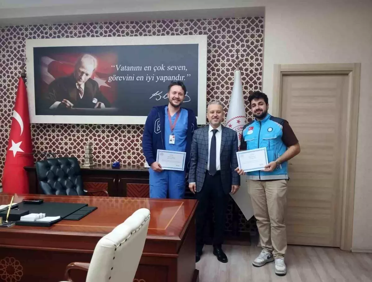 Düzce\'de Doktorlara Teşekkür Belgesi