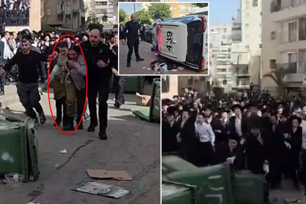 İsrail fena karıştı! 2 kadın polisi kalabalık Haredi grubun elinden zor aldılar