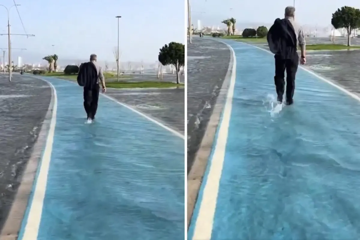 İzmir\'de yağış hayatı felç etti, yollar göle döndü